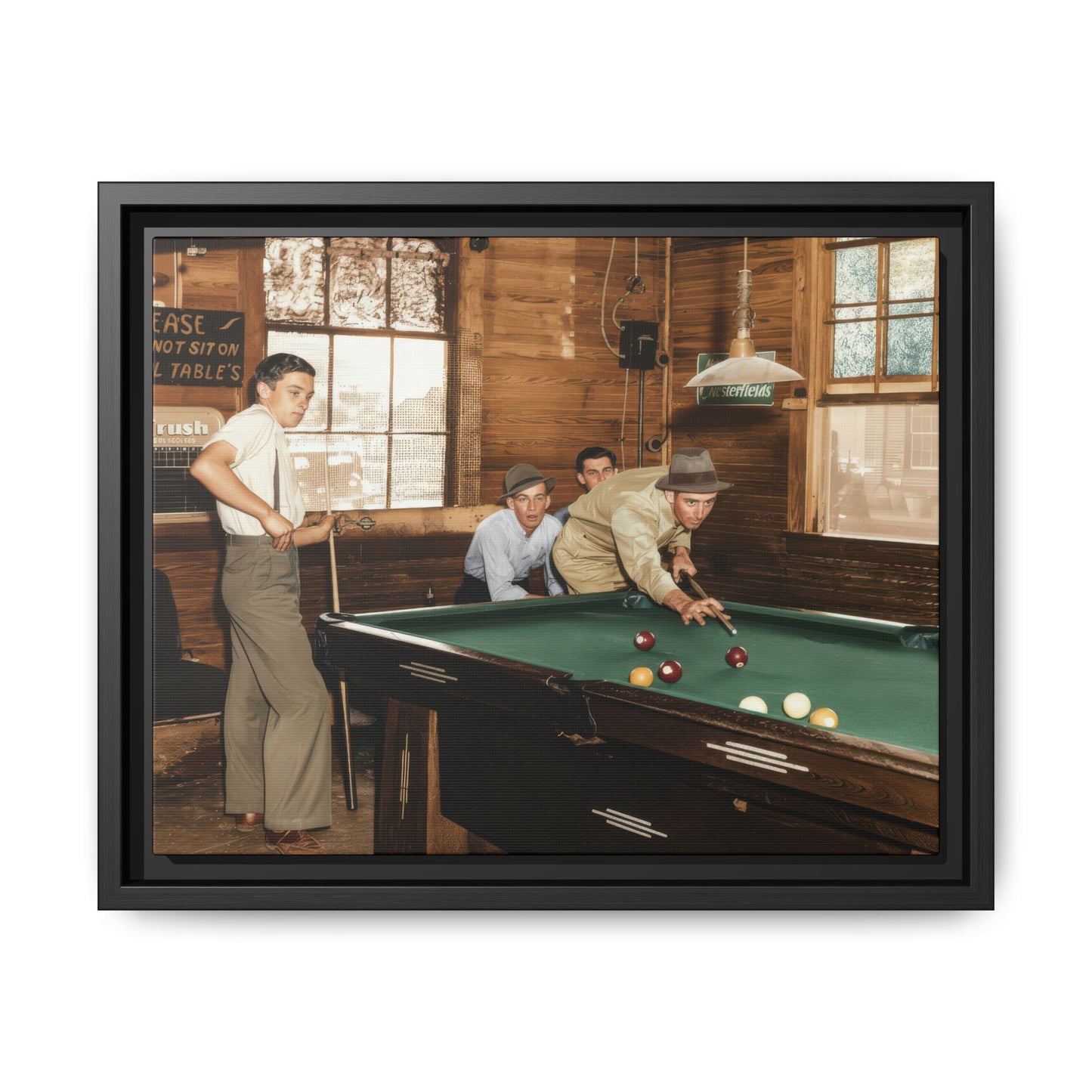 hommes 024 | Framed Vintage Photo - Matte Canvas