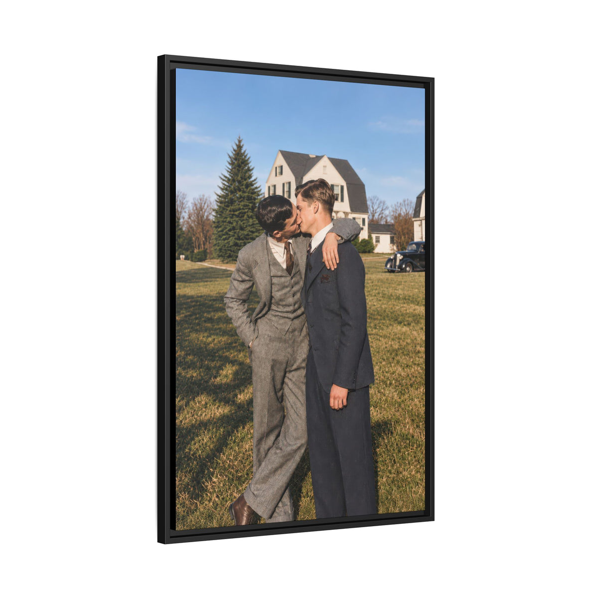 paire 005 | Framed Vintage Photo - Matte Canvas