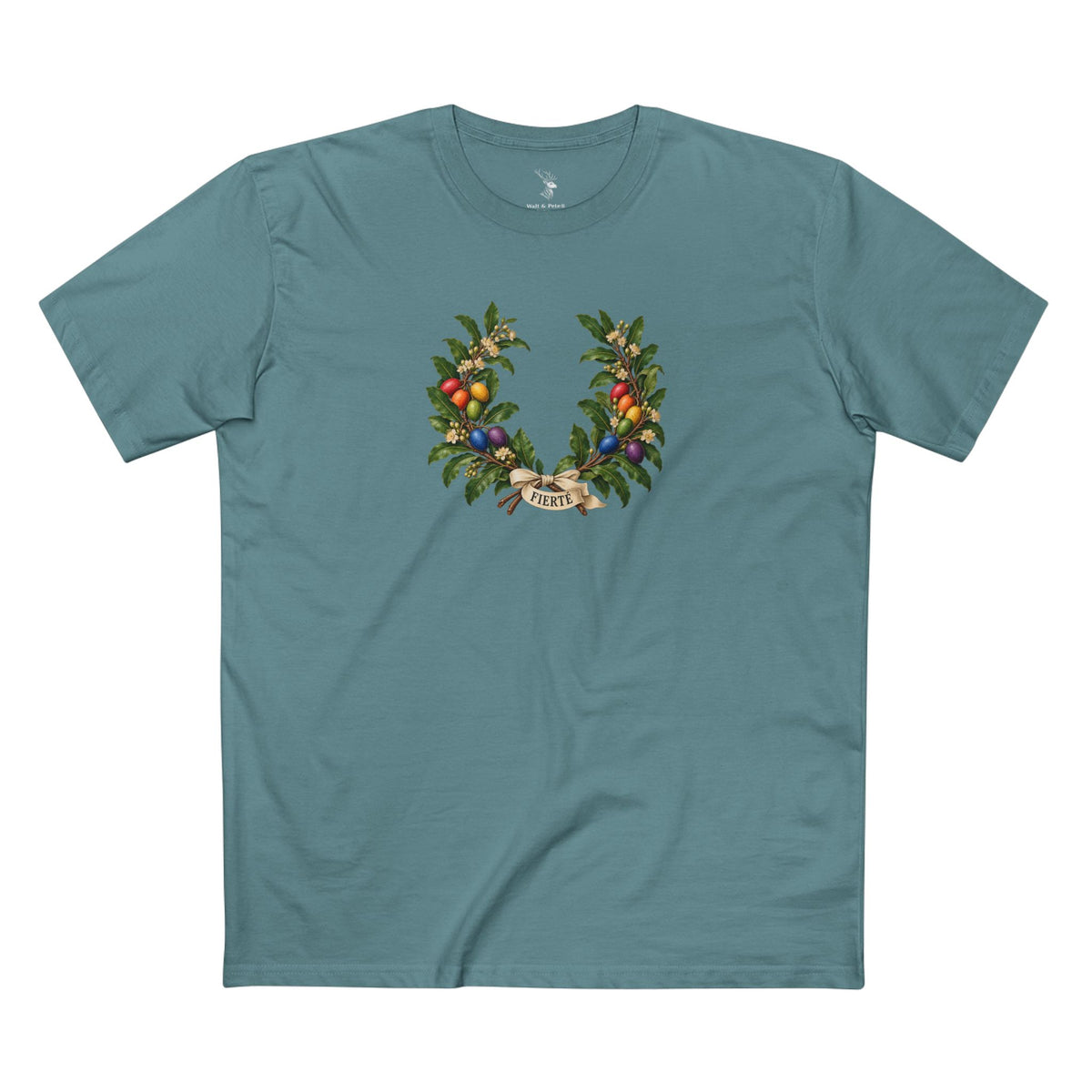 Burkinabè Shea FIERTÉ Pride Laurel Wreath T-Shirt — Care and Continuity