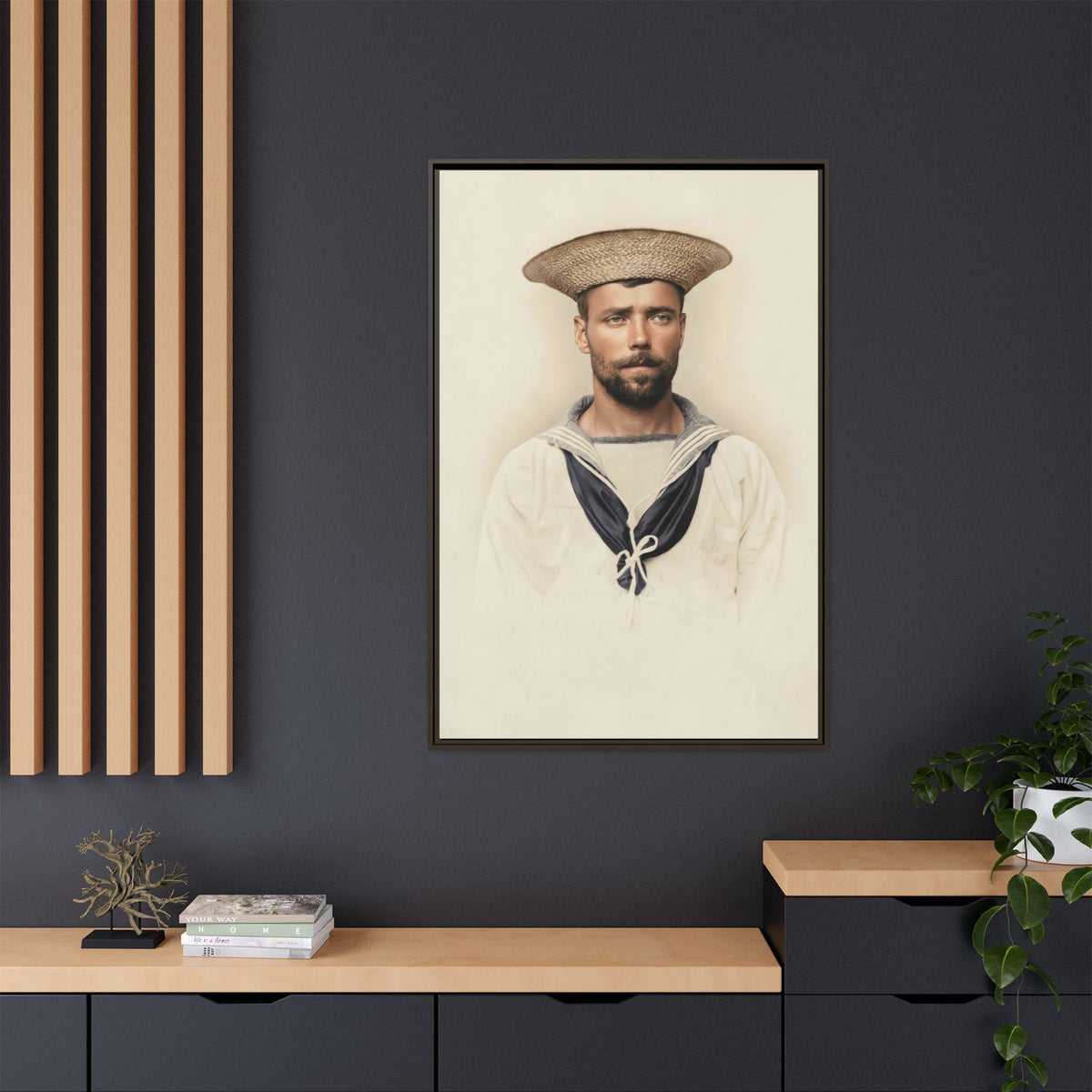 celibataire 020 | Framed Vintage Photo - Matte Canvas