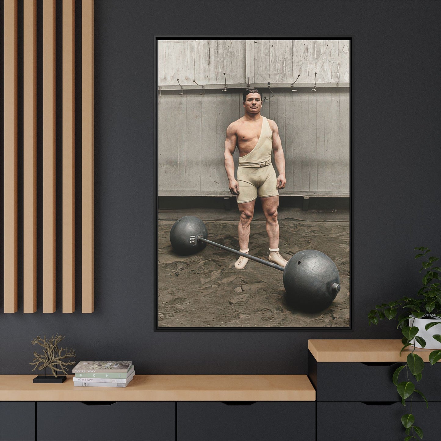 athlétisme 050 | Framed Vintage Photo - Matte Canvas