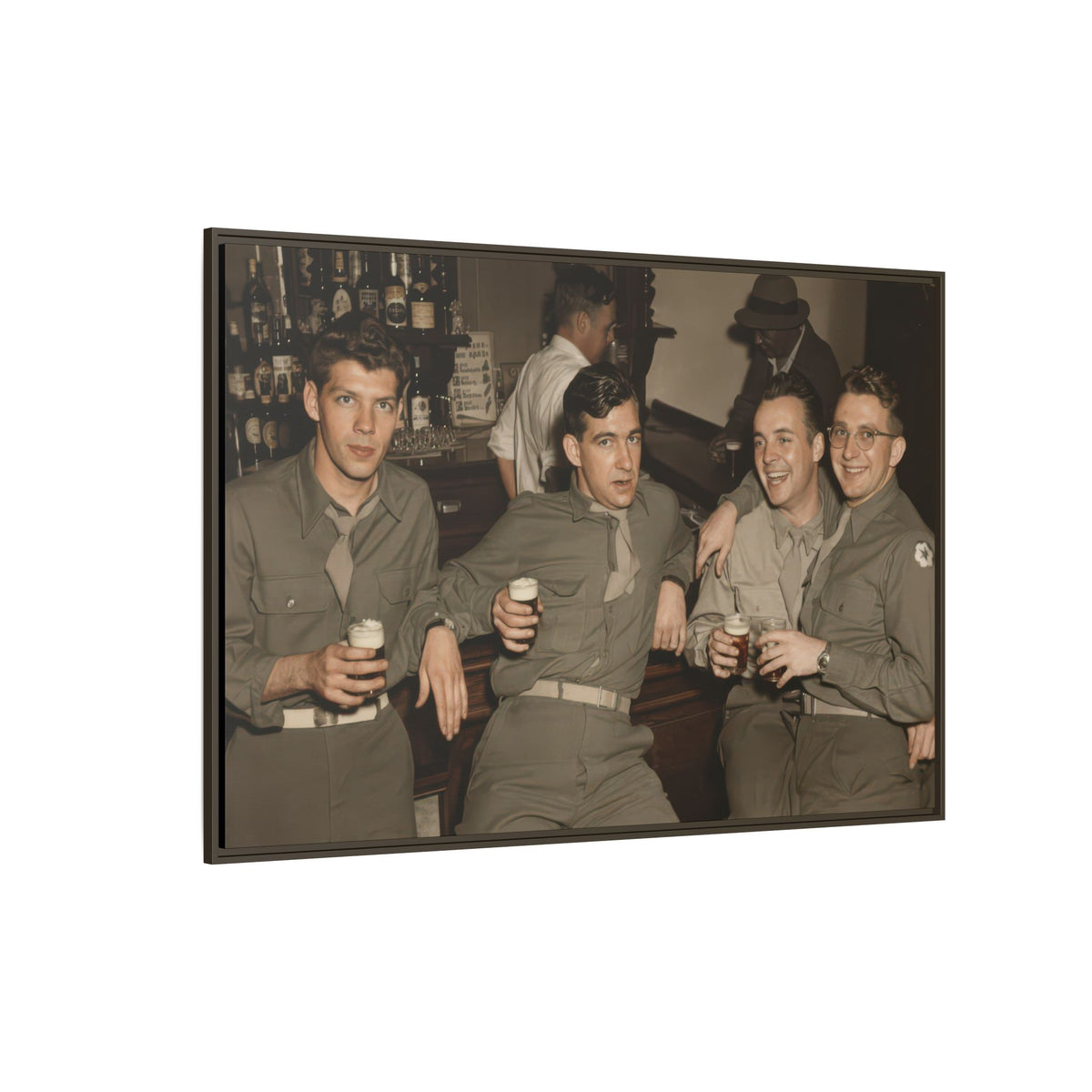 hommes 030 | Framed Vintage Photo - Matte Canvas