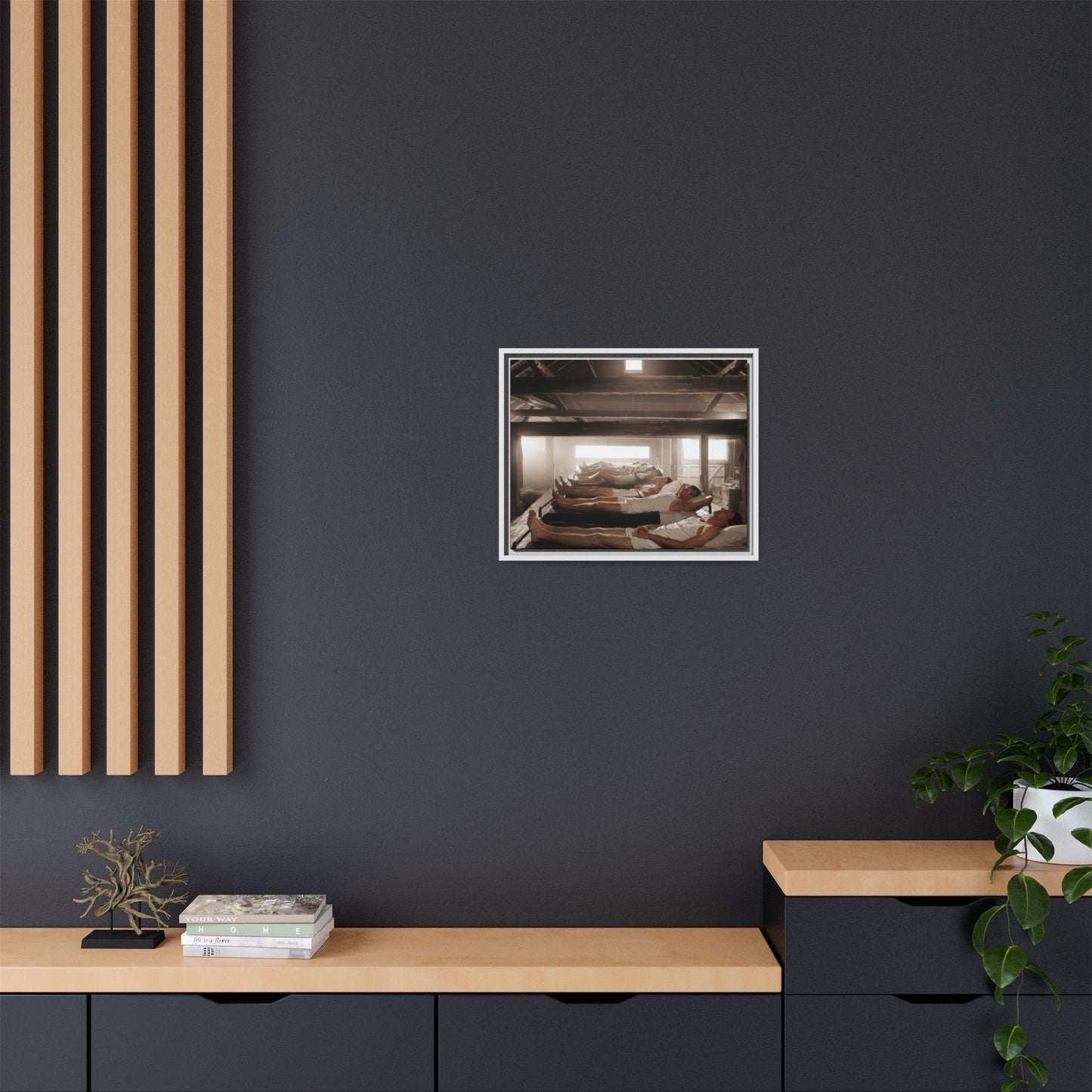 hommes 013 | Framed Vintage Photo - Matte Canvas