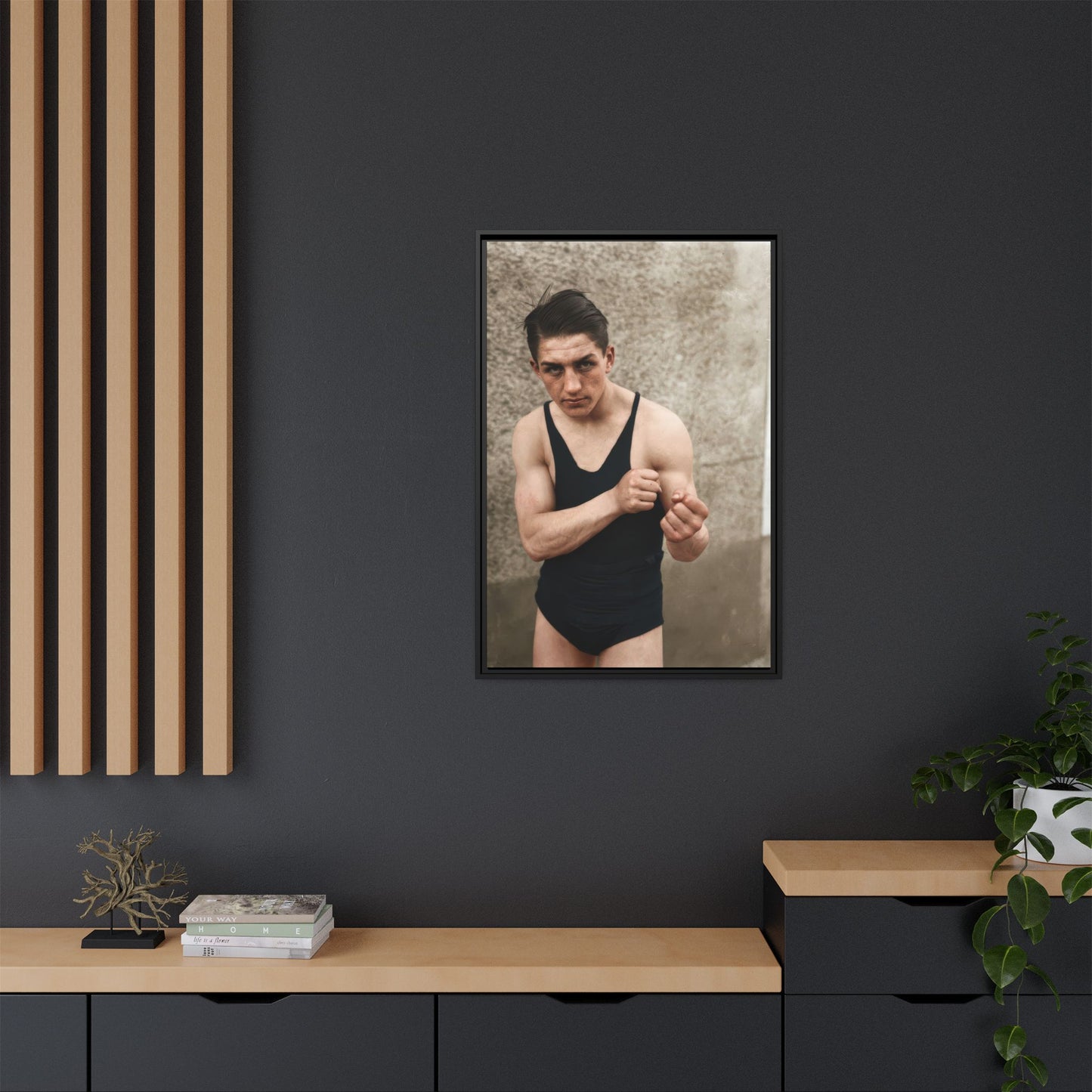athlétisme 048 | Framed Vintage Photo - Matte Canvas
