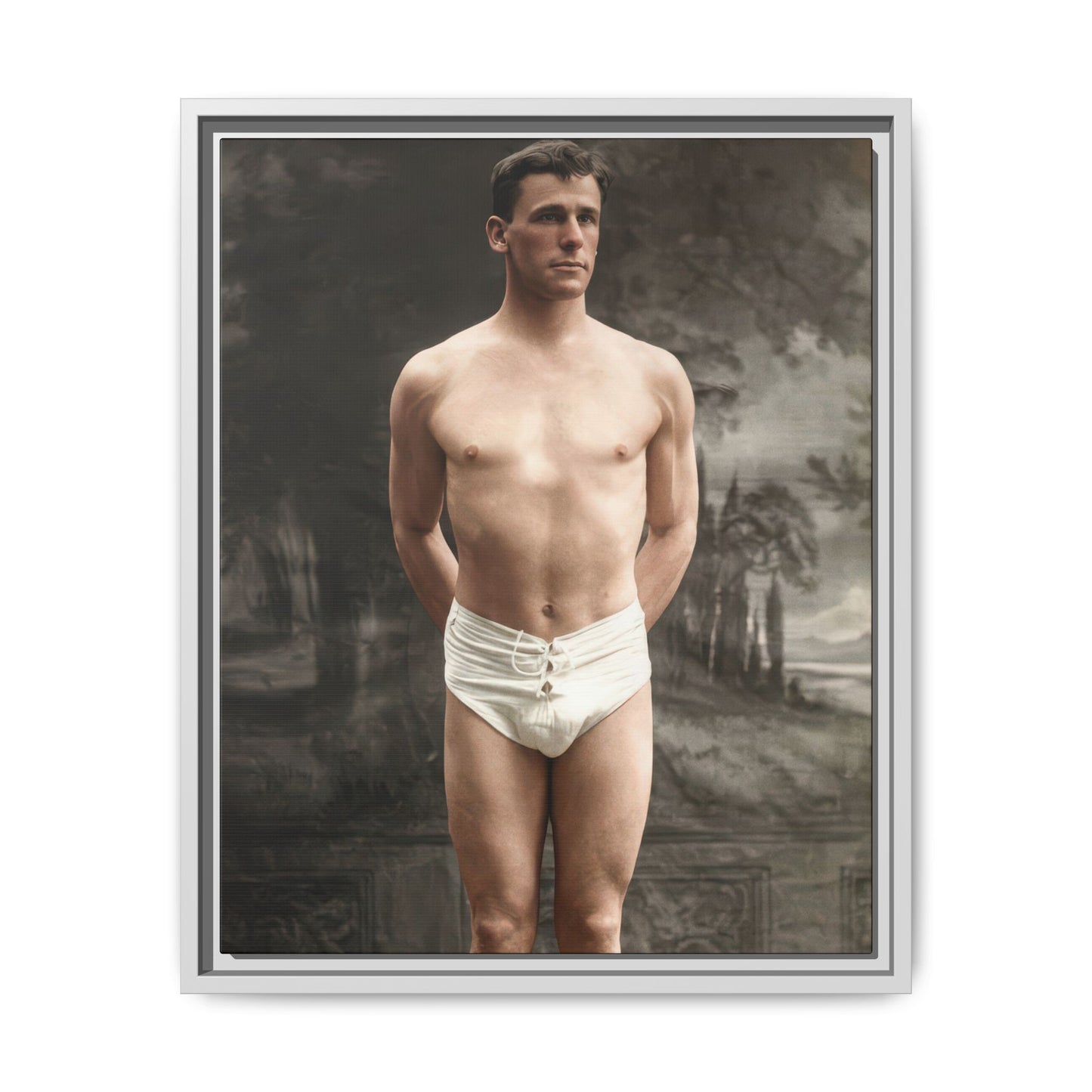 athlétisme 017  | Framed Vintage Photo - Matte Canvas
