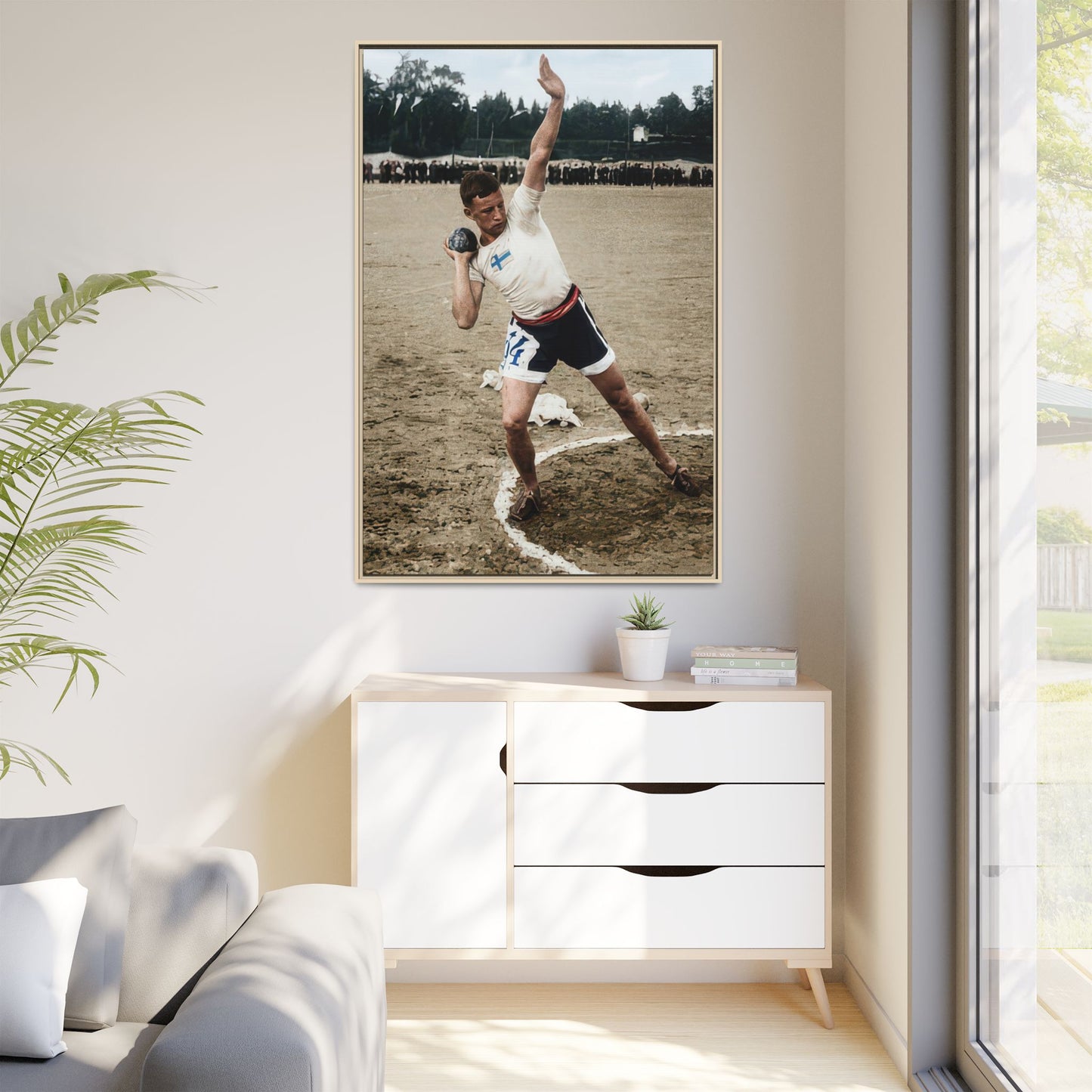 athlétisme 037 | Framed Vintage Photo - Matte Canvas
