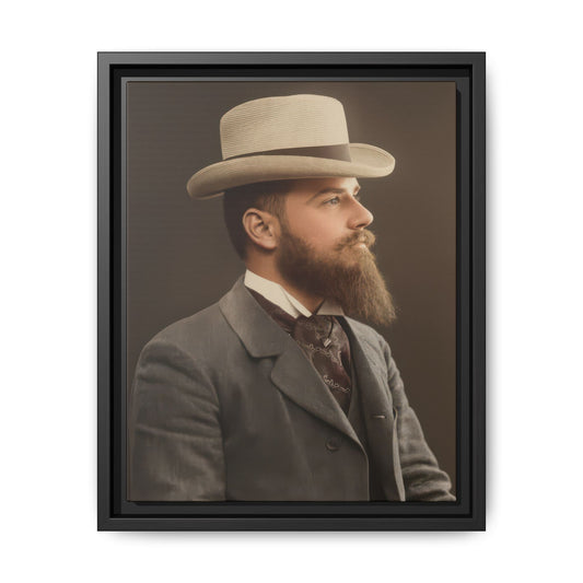 celibataire 014 | Framed Vintage Photo - Matte Canvas