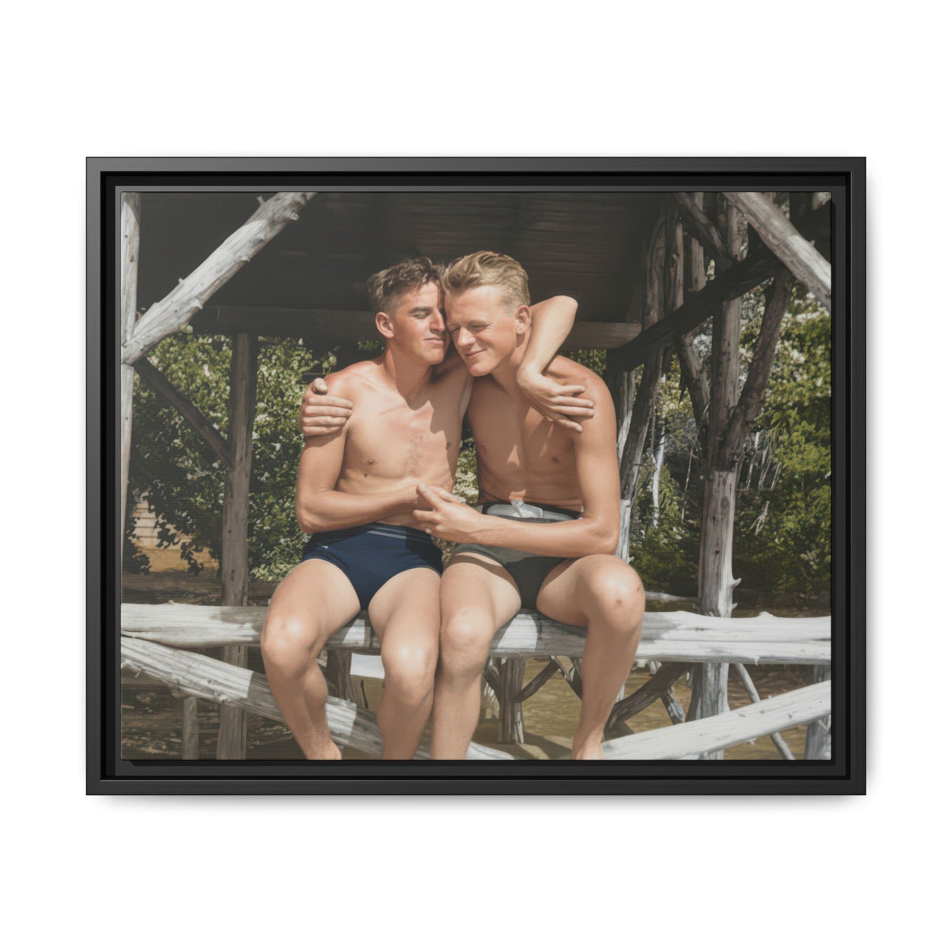 early 20th century intimate scene historical photo canvas 