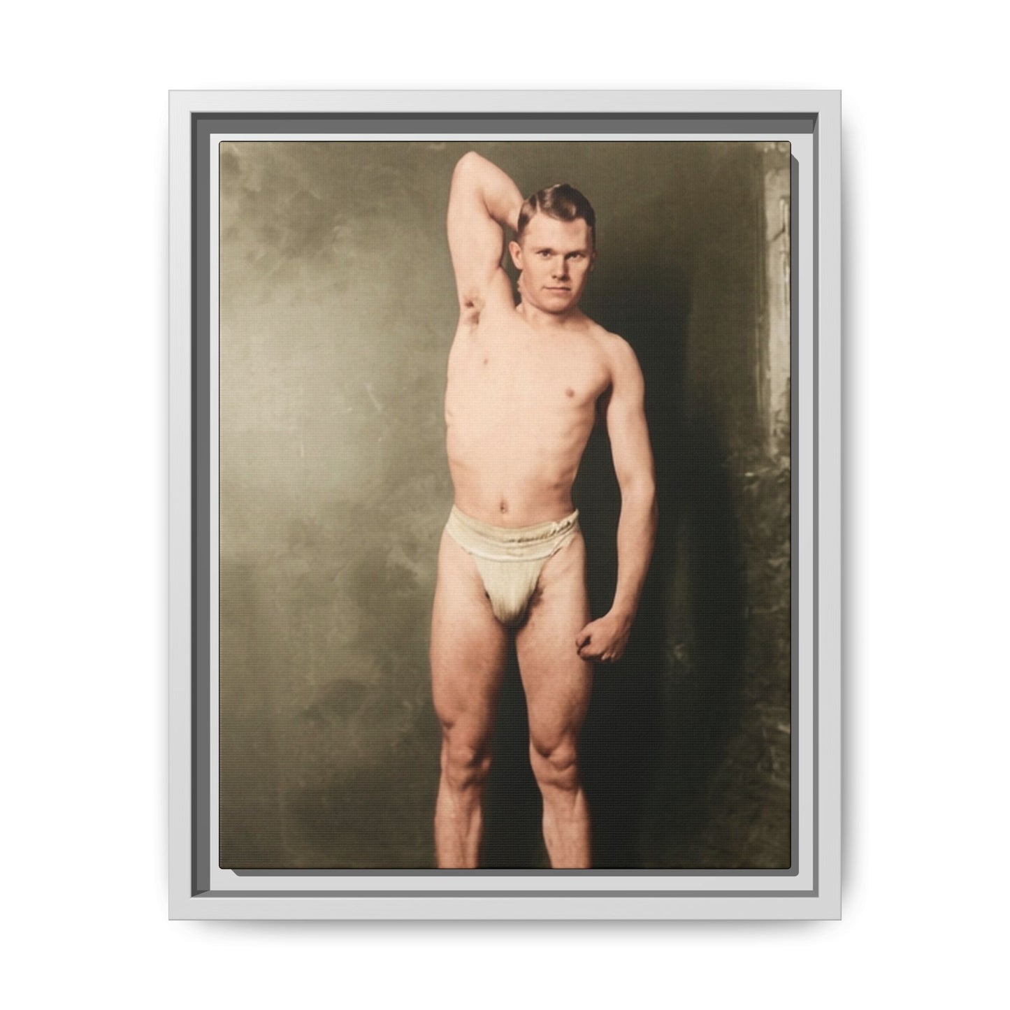 athlétisme 025 | Framed Vintage Photo - Matte Canvas