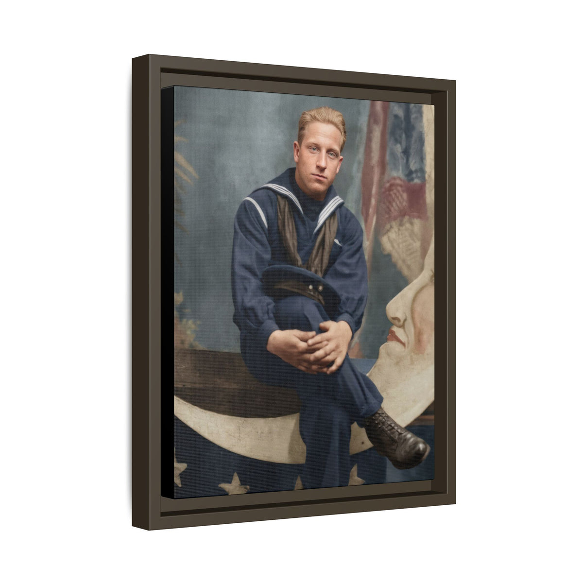 celibataire 016 | Framed Vintage Photo - Matte Canvas