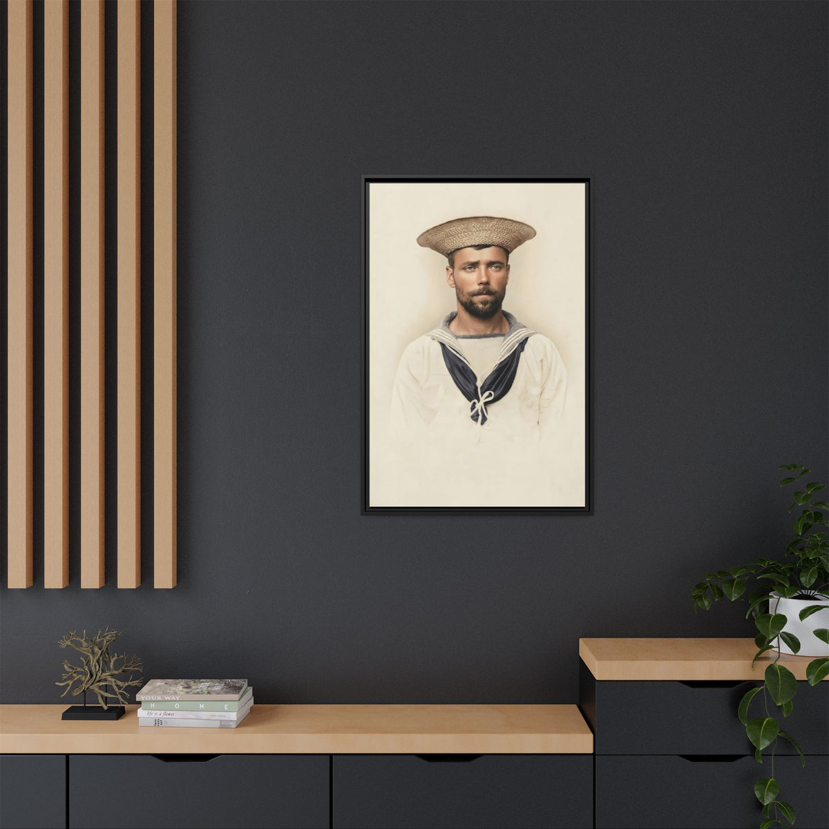 celibataire 020 | Framed Vintage Photo - Matte Canvas