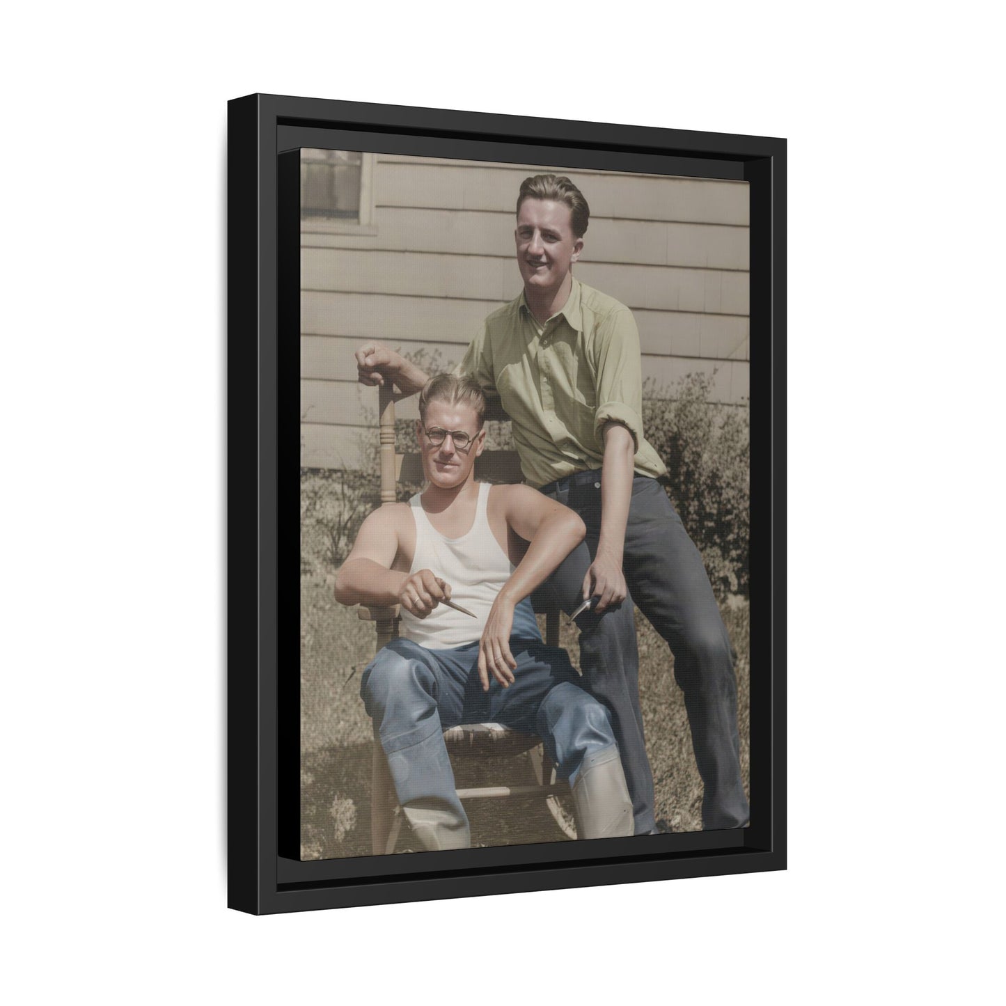paire 064 | Framed Vintage Photo - Matte Canvas