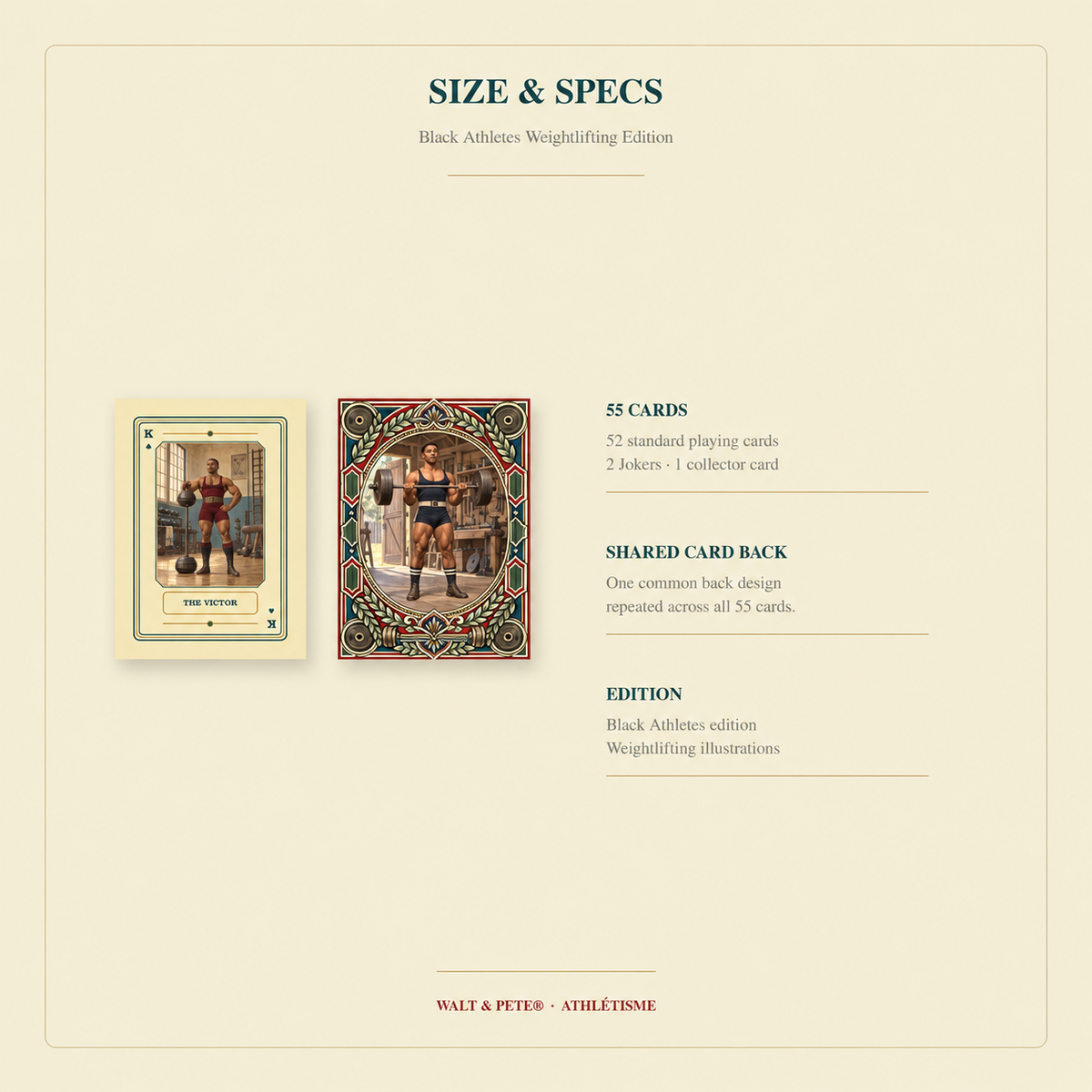 Walt & Pete® Athlétisme — Black Athletes Weightlifting