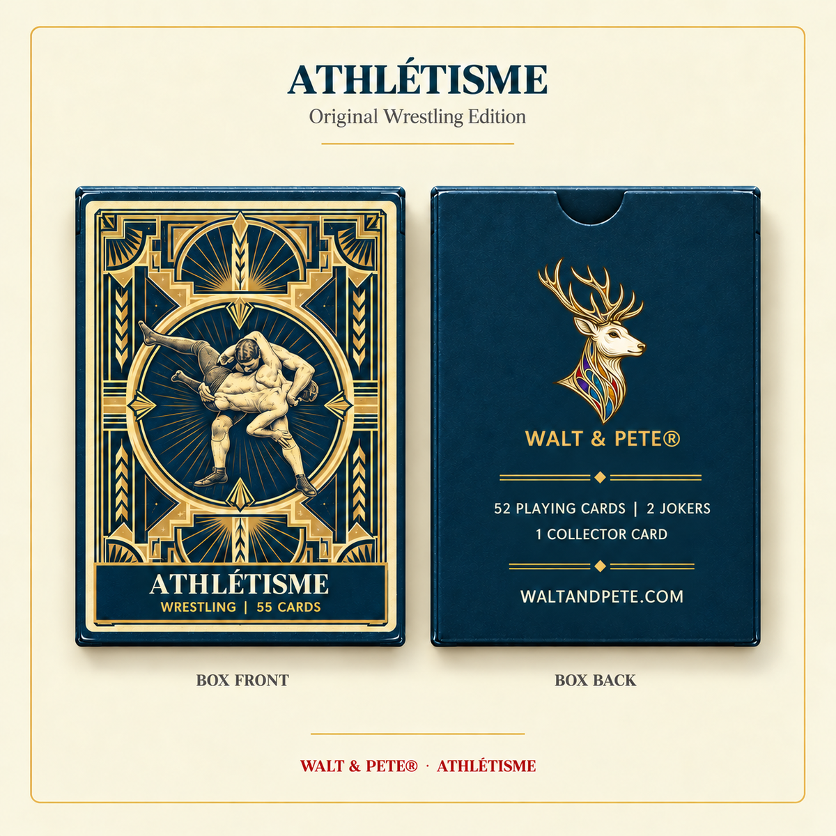 Wrestling Playing Cards | Athlétisme — Walt & Pete®