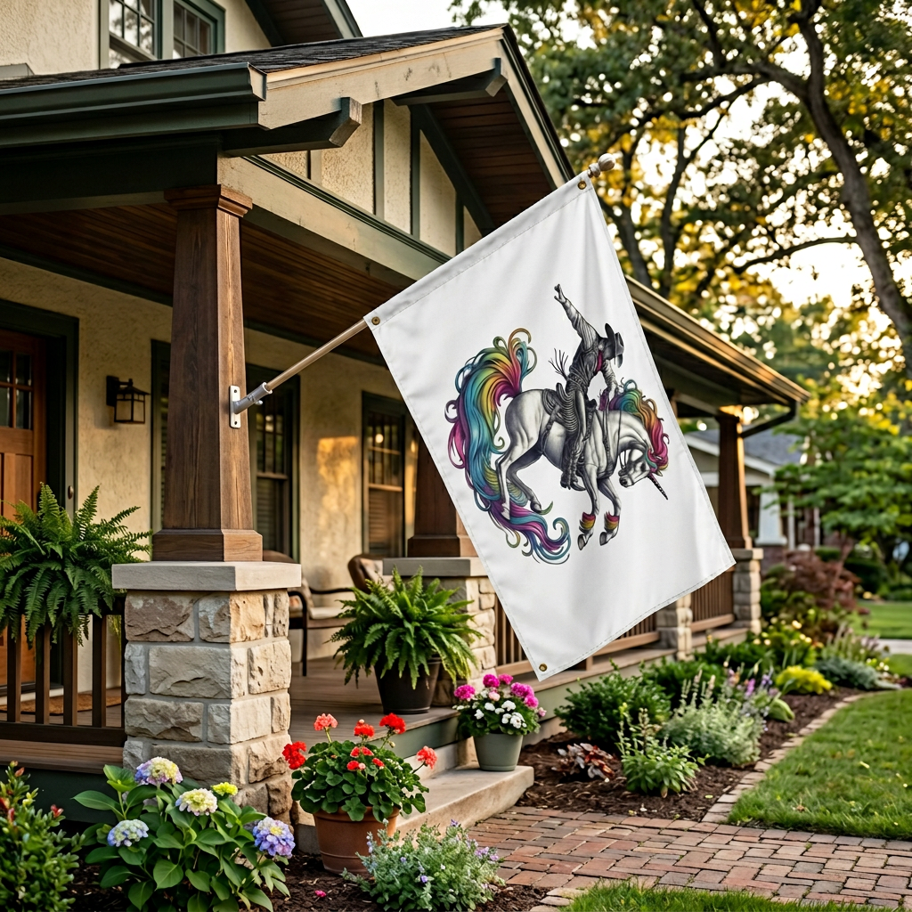 Rainbow Riders LGBTQ+ Flag | Queer Pride Unicorn & Rider