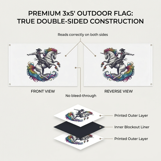 Rainbow Riders LGBTQ+ Flag | Queer Pride Unicorn & Rider