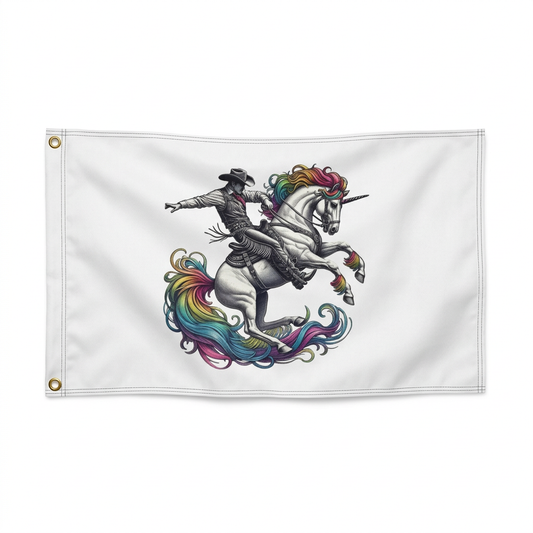 Rainbow Riders LGBTQ+ Flag | Queer Pride Unicorn & Rider