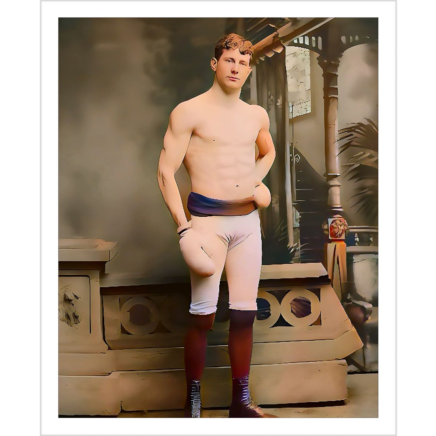 celibataire 003 | Giclee Artist Print Vintage Boxer Victorian Gloves Gay LGBTQ Miami Florida Queer