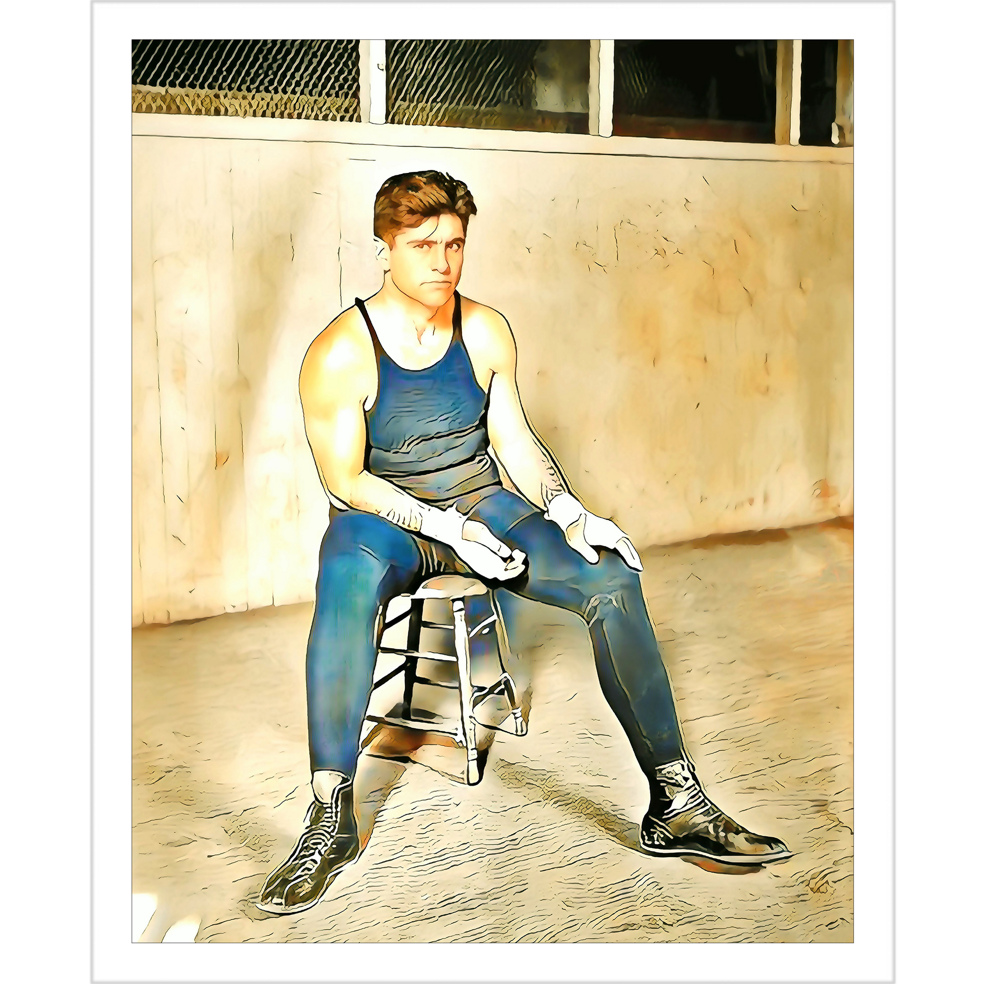 celibataire 005 | Giclee Artist Print Gay Vintage Queer Boxer LGBTQ Club Boxing Jock 
