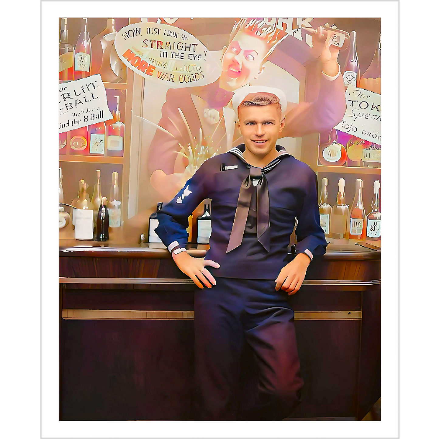 celibataire 006 | Giclee Artist Print Vintage Men Navy Bar Gay LGBTQ Queer War Uniform Sailor