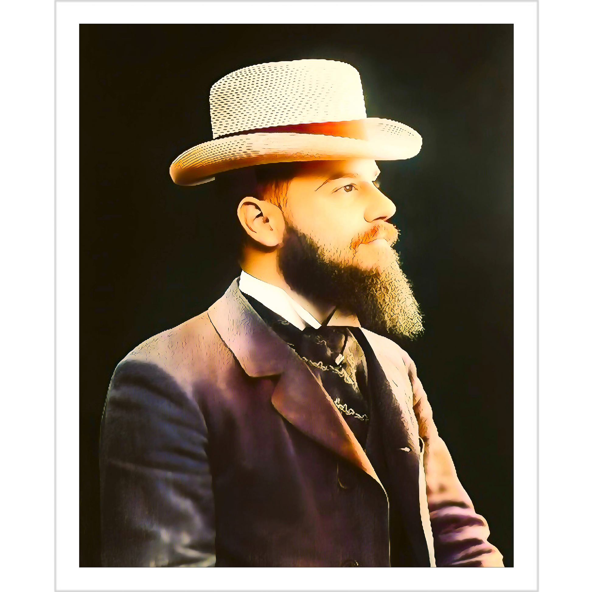 celibataire 014 | Giclee Artist Print Vintage Picture Portrait Man Male Beard Gay LGBTQ  Le Marais