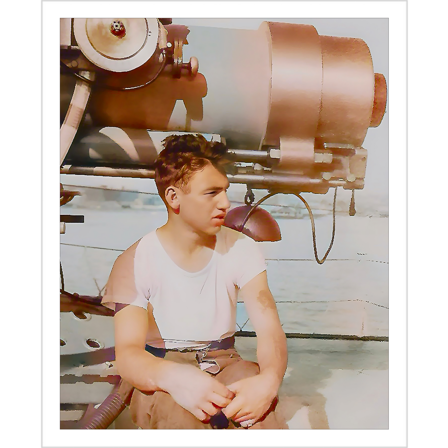celibataire 026 | Giclee Artist Print Vintage WWII Photo USS Washington Sailor Warship Gay Queer