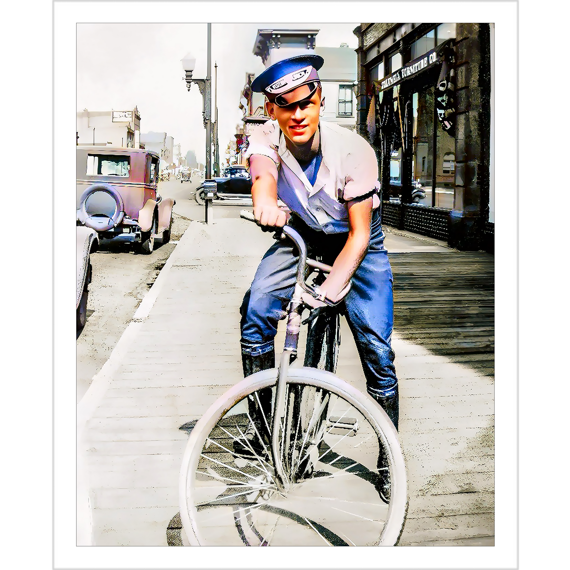 celibataire 031 | Giclee Artist Print Vintage Bike Delivery Indianapolis Indiana Gay LGBTQ Queer 
