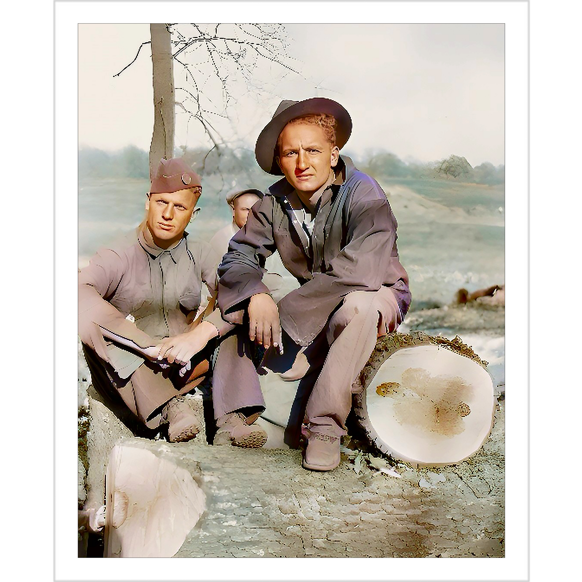 Gay Army Veteran Queer LGBTQ Forest Soldiers Affectionate Men hommes 020 | Giclee Artist Print