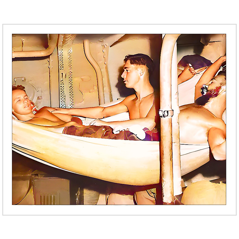 hommes 004 | Giclee Artist Print Gay Affectionate Men Vintage Ship Sailors USN Navy Queer LGBTQ