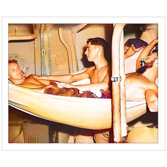 hommes 004 | Giclee Artist Print Gay Affectionate Men Vintage Ship Sailors USN Navy Queer LGBTQ