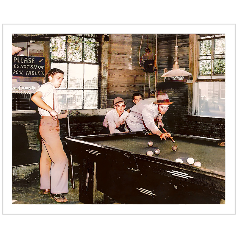 hommes 024 | Giclee Artist Print Vintage Affection Men Gay Bar Queer LGBTQ Pool Hall Old Sign