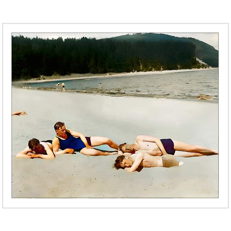 nager 026 | Giclee Artist Print Ogunquit Beach Maine Vintage Gay Queer LGBT Friends Hungover