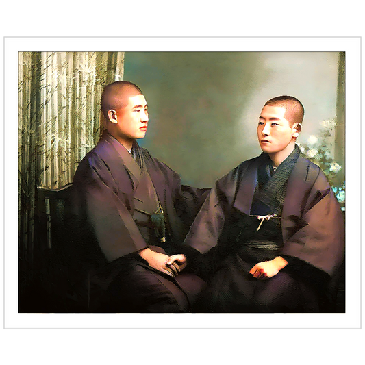 paire 011  | Giclee Artist Print Vintage Affectionate Men Asian Japan Queer Gay LGBTQ Kimono
