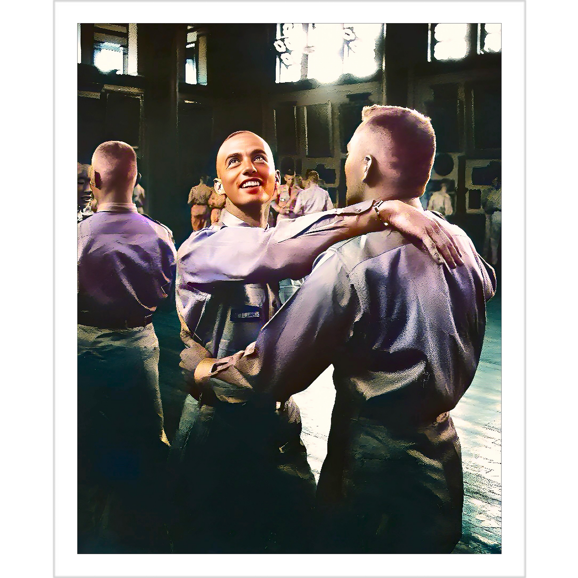 USO Dance Vintage Men Gay LGBTQ Queer Army USA USN Marines paire 040  | Giclee Artist Print
