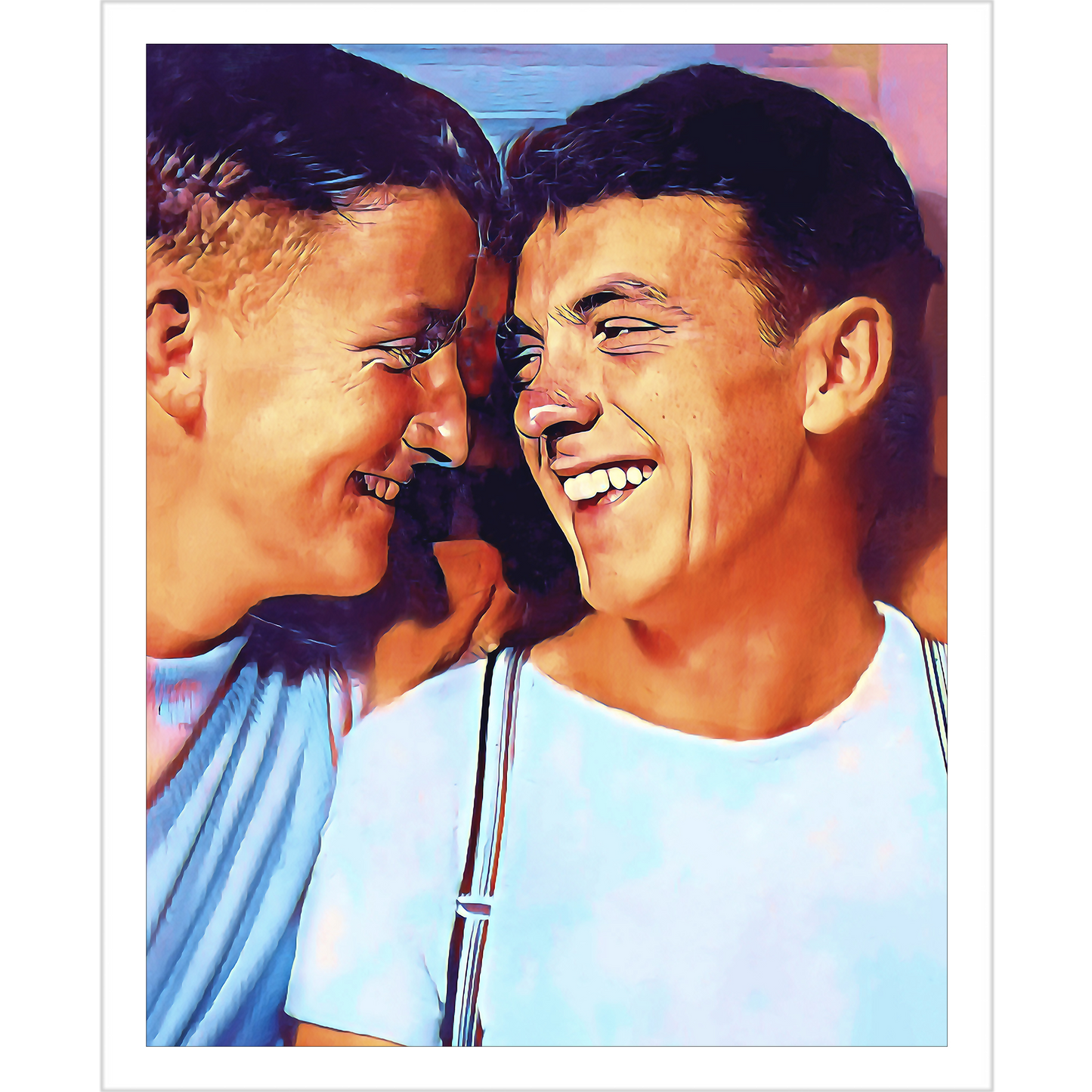 Queer Positive LGBTQ Gay Happy Happiness Relationship Couple Love paire 027  | Giclee Artist Print
