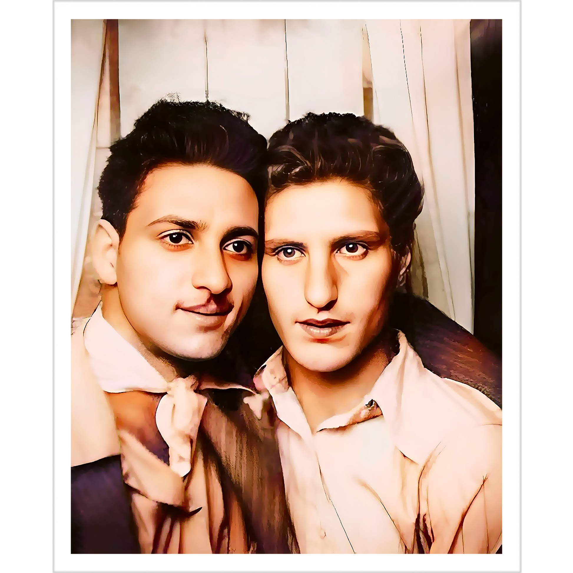 paire 029 | Giclee Artist Print Gay Vintage Affectionate Men Photo Booth Queer LGBTQ California