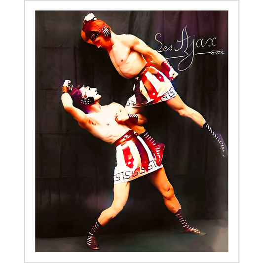 paire 053 | Giclee Artist Print Gay Vintage Circus LGBTQ Acrobatics Gymnastics Costume Theater