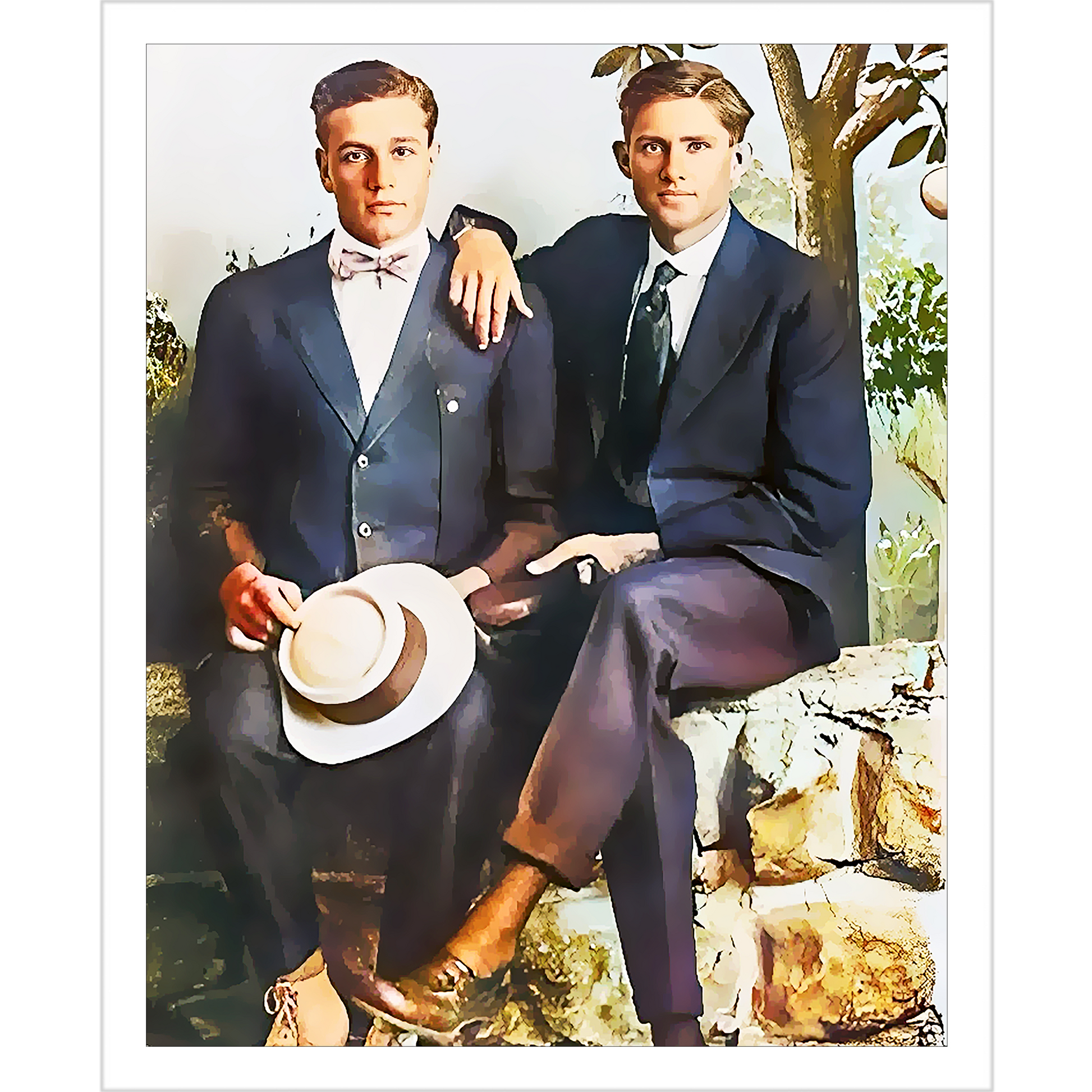 paire 062 | Giclee Artist Print Gay Vintage Affectionate Men Boyfriends Teacher Professor Arkansas
