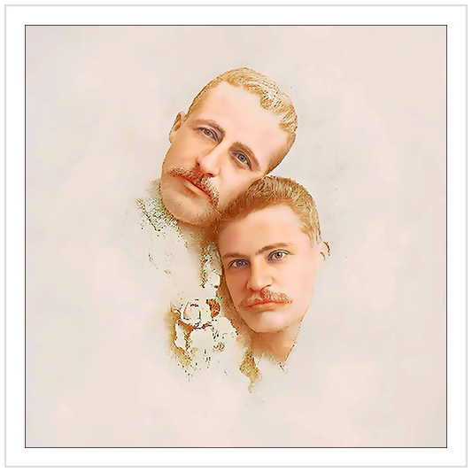 paire 081 | Giclee Artist Print Gay Wedding Vintage Affectionate Men Husbands Boyfriends Queer LGBTQ