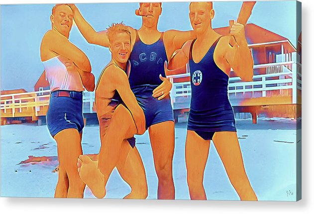 nager 007 | Acrylic Print Myrtle Beach South Carolina Gay Vintage Men Dad Swim